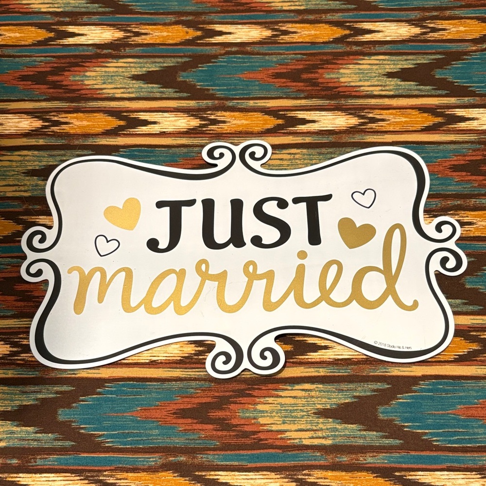 Just Married Car Magnet